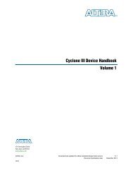Cyclone III Device Handbook, Volume 1