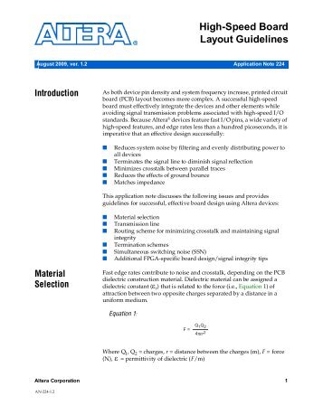 High Speed Layout Design Guidelines | ddr2 and ddr3 sdram board design guidelines external altera High Speed Layout Design Guidelines | ddr2 and ddr3 sdram board design guidelines external altera