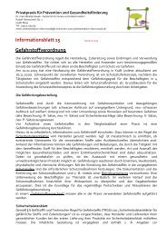 Informationsblatt 15 Gefahrstoffverordnung