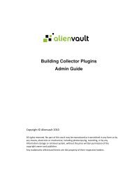 Building Collector Plugins 1.1 - AlienVault