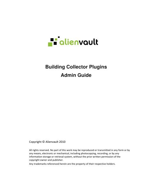 Building Collector Plugins 1.1 - AlienVault