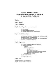 regulament cadru privind publicitatea stradala in ... - Ploiesti.ro