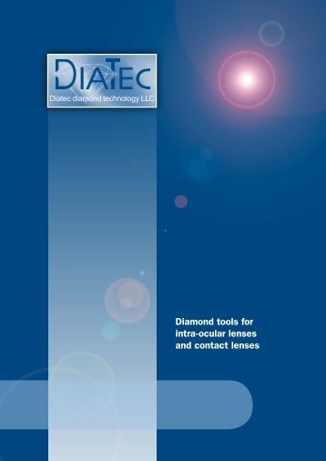 Diamond tools for intra-ocular lenses and contact lenses