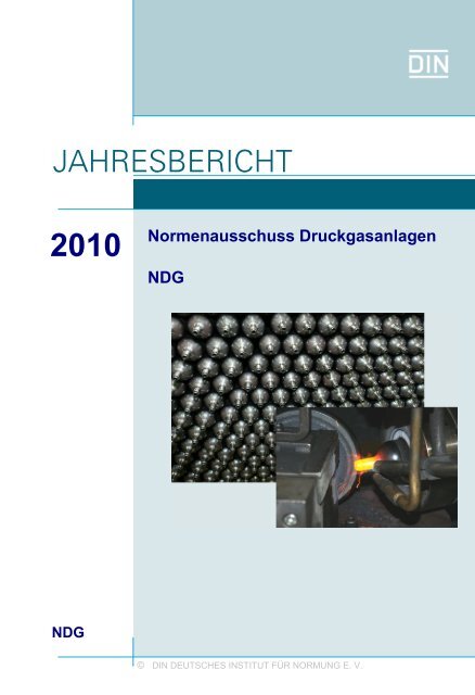 JAHRESBERICHT - NDG - DIN Deutsches Institut fÃ¼r Normung e.V.