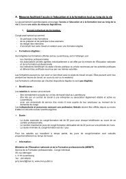 A. Mesures facilitant l'accès à l'éducation et à la formation tout au ...