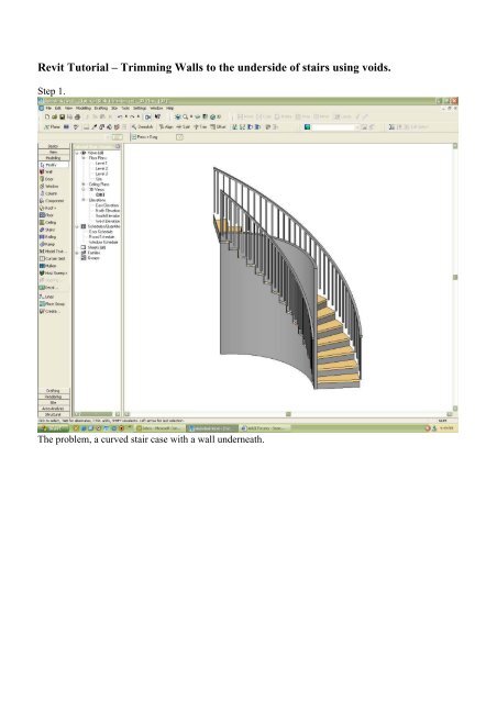 revit tutorial a trimming walls to the underside of stairs using