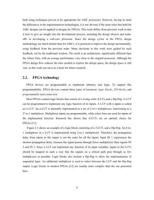 Soft-Core Processor Design - CiteSeer