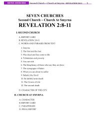 Church at Smyrna REVELATION 2:8-11 - Technology Ministries