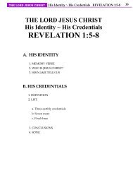 His Credentials REVELATION 1:5-8 - Technology Ministries