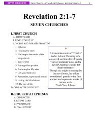 A. Rev. 2:1-7 Church at Ephesus - Technology Ministries