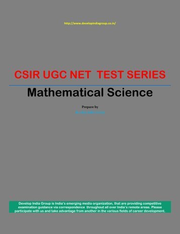 CSIR UGC NET Test Series Mathematical Science Model Paper.pdf