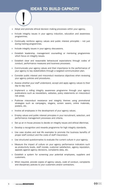 Misconduct Resistance Framework - Corruption and Crime ...