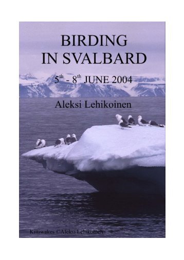 Birding in Svalbard.pdf - Tarsiger.com