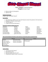 Unit 1 Geo-Cheat Sheet: Chapters 1 and 2 - legacyjr.net