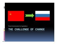 The Challenge of Change from Communism to Capitalism