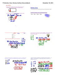 Surface Area NOTES