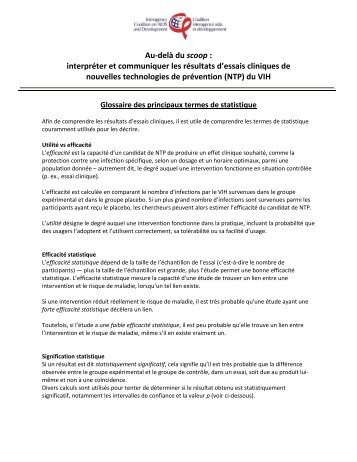 Glossaire des principaux termes de statistique