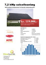 7,2 kW solcelleanlÃ¦g fra Avancis / Fronius - ClimaCare