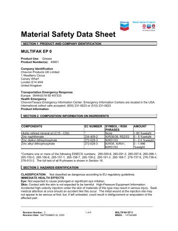 Material Safety Data Sheet - Chevron Global Marine