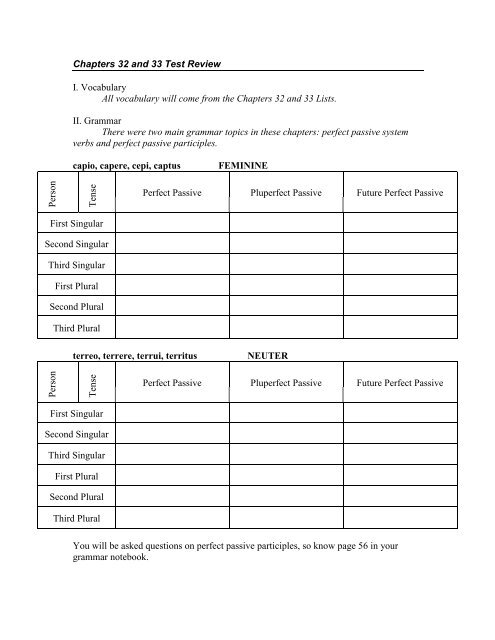 Chapters 32 and 33 Test Review