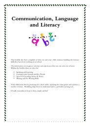 Language Literacy in the Foundation Stage - Hall Grove School