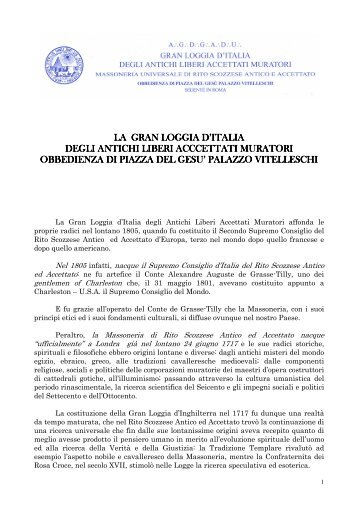 STORIA GLDI - Gran Loggia d'Italia