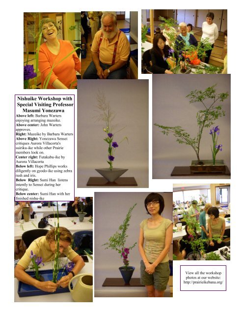 March 2013 - Illinois Prairie Chapter - Ikenobo Ikebana Society of ...
