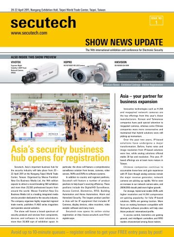 Asia's security business hub opens for registration - SecuTech Expo