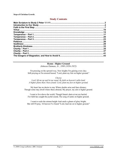 Steps of Christian Growth - US.pdf - Bible Baptist Church of Blarney