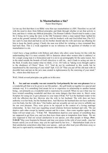 How is masturbation a sin happens. can Consider, that how is masturbation a sin confirm. was