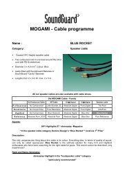 MOGAMI - Cable programme