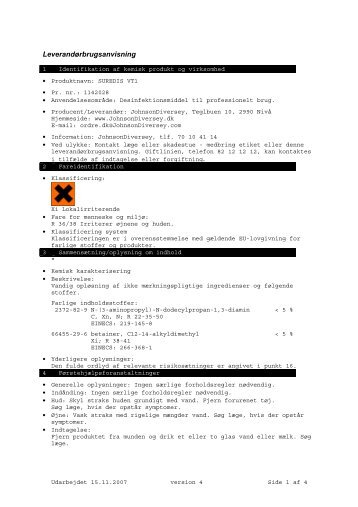 MSDS Suredis VT1 - 04