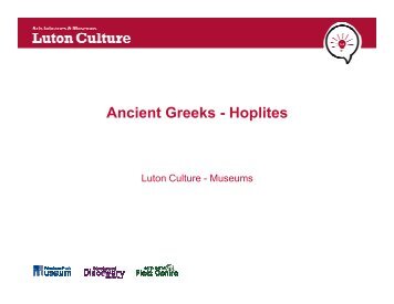 Ancient Greeks â Hoplites: Armour and Tactics - Luton Culture