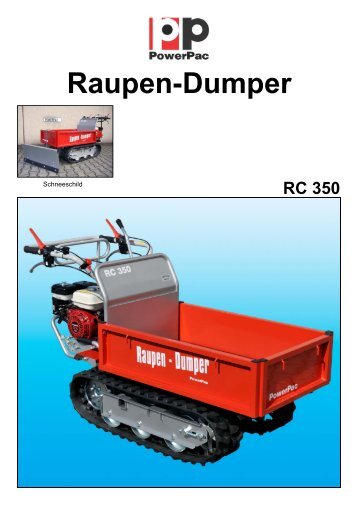 Raupen-Dumper RC 350 - Baushop für