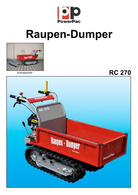 Raupen-Dumper RC 270 Technische Daten - PowerPac ...