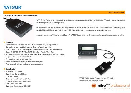 Yatour USB ipod Adapter Electronics Technology Co.,Ltd.