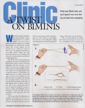 Bimini Twist â Saltwater Fly Fishing - Tom Keer