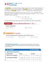 Notes: 4.3 – Solve simple quadratic equations by factoring