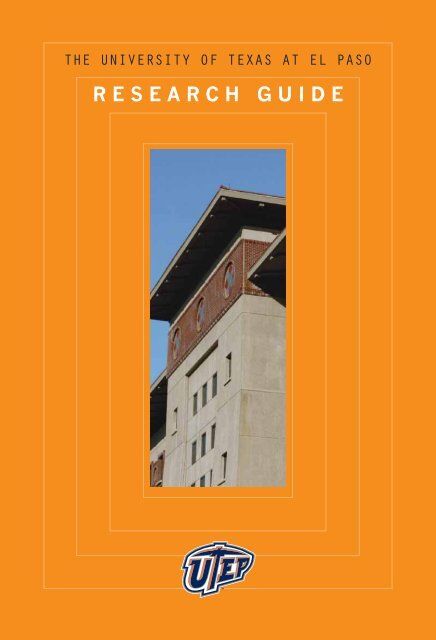 research guide - UTEP Magazine - University of Texas at El Paso