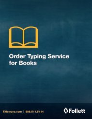 Book Order Typing Service Form - Follett Library Resources