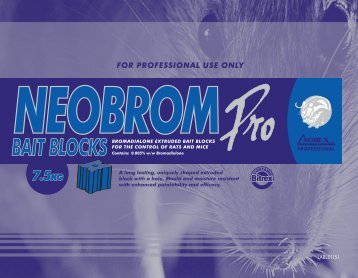 Neobrom Bait Blocks 7.5kg Label - Pest Control Management