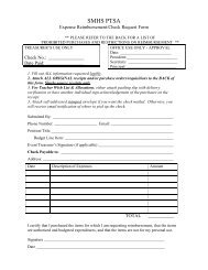 Reimbursement Form - San Marino High School