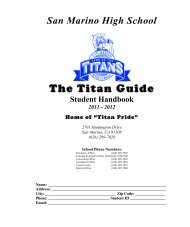 The Titan Guide - San Marino High School