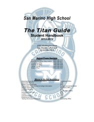 The Titan Guide - San Marino High School