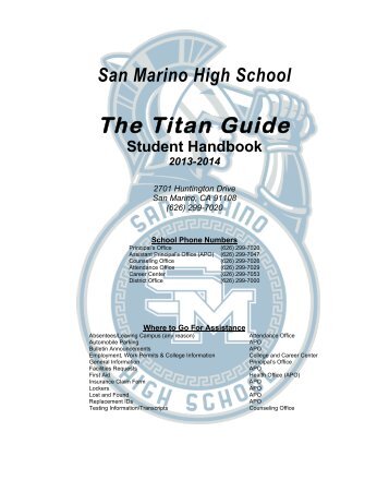 The Titan Guide - San Marino High School