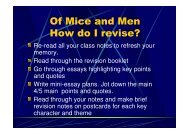 Of Mice and Men How do I revise?