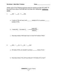 Chemistry A Study Of Matter Mole Problems 75 - Study Poster