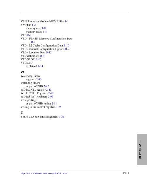 MVME5100 Single Board Computer Programmer's Reference Guide