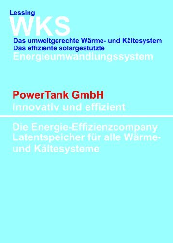 Das Wärme-Kälte-Speicher System - PowerTank GmbH