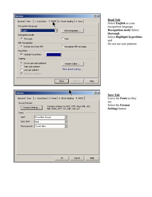 Configuring Abbyy Finereader 8 - mits07